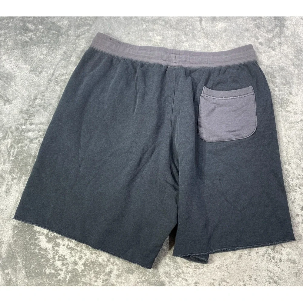 Nike Sweat Shorts Mens 2XL Black Big Spellout Swoosh Fleece Gym Pockets